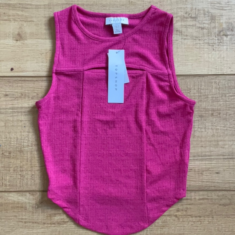 Fuchsia top shop cut out top